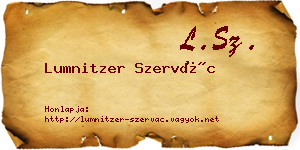 Lumnitzer Szervác névjegykártya